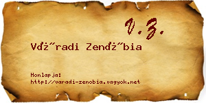 Váradi Zenóbia névjegykártya